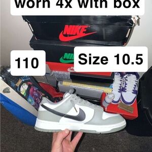 Nike Black and Gray Low-Top Sneakers